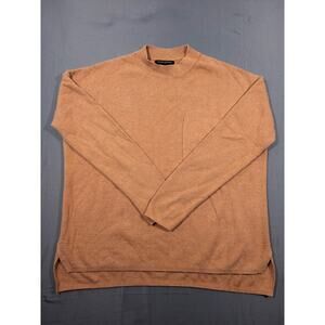 Banana Republic Sweater Mens Medium Orange Crewneck Knit Pocket Casual